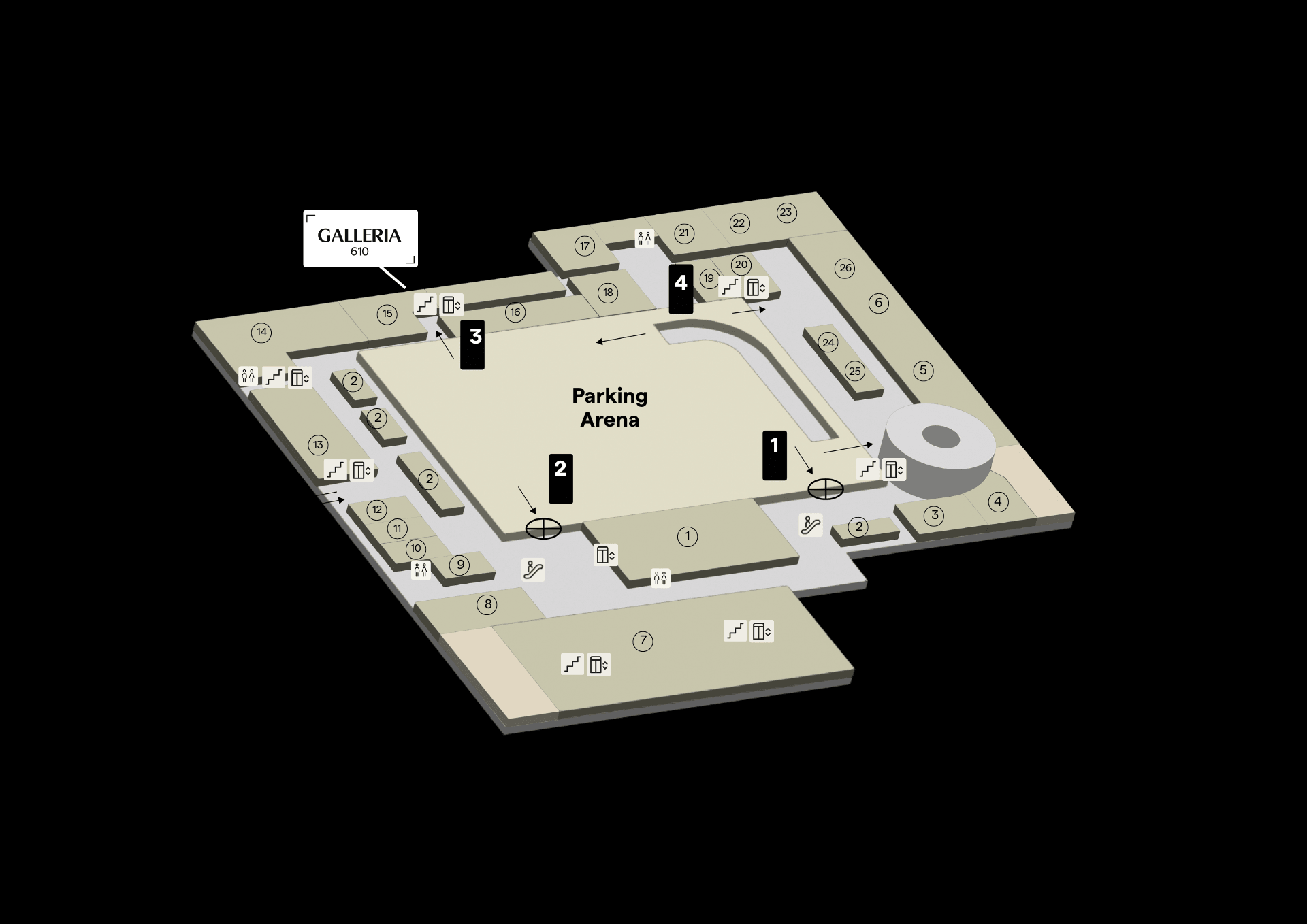 galleria 610, map, entrance, arrival, museum, luxembourg